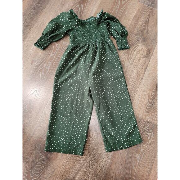 Boutique Baby Girl Green‎ Polka Dot Romper size 3t #5 - Picture 1 of 2